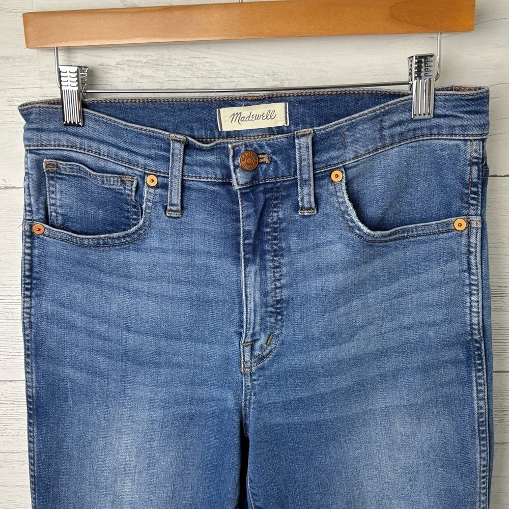 Madewell Stovepipe Jeans in Harsdale Wash Slim Stretch High Rise Denim 27 - Picture 7 of 15